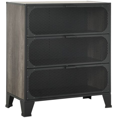 Storage Cabinet Grey 72x36x82 cm Metal and MDF vidaXL