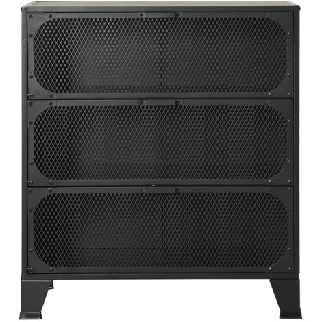 Storage Cabinet Grey 72x36x82 cm Metal and MDF vidaXL