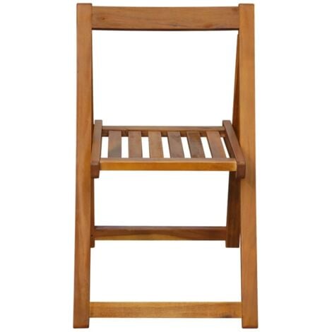 Folding Garden Chairs 2 pcs Solid Acacia Wood vidaXL