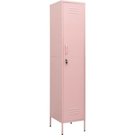 Locker Cabinet Pink 35x46x180 cm Steel vidaXL