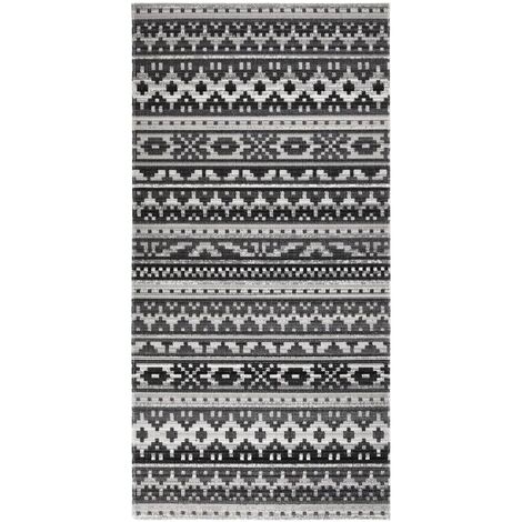 Outdoor Rug Flatweave 100x200 cm Dark Gery vidaXL