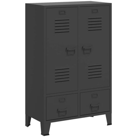 Industrial Wardrobe Anthracite 67x35x107 cm Steel vidaXL (1/5)