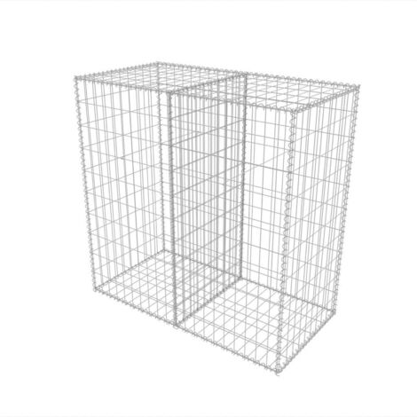 Gabion Basket Galvanised Steel 100x50x100 cm vidaXL