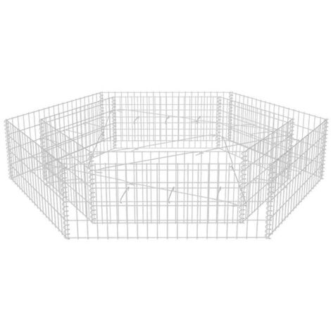 vidaXL Hexagonal Gabion Raised Bed 200x173x40 cm