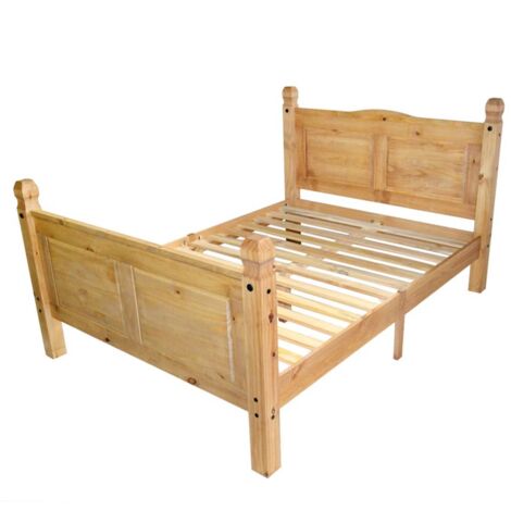 Mexican pine deals double bed frame