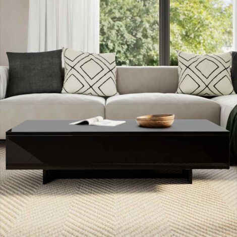 Coffee Table High Gloss Black vidaXL