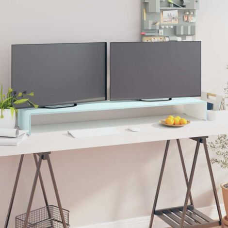 TV Stand/Monitor Riser Glass Green 120x30x13 cm vidaXL