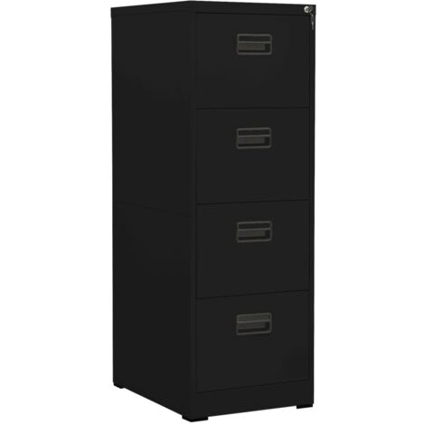 Filing Cabinet Black Steel Large Filing Cabinet Rectangular vidaXL (1/5)