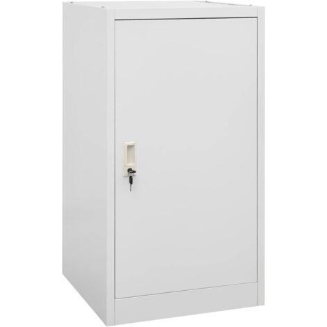 Saddle Cabinet Light Grey 53x53x105 cm Steel vidaXL