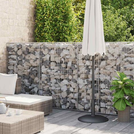 Gabion Basket Galvanised Steel 300x30x100 cm vidaXL