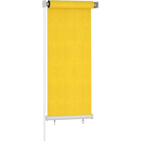 Outdoor Roller Blind 60x140 cm Yellow HDPE vidaXL