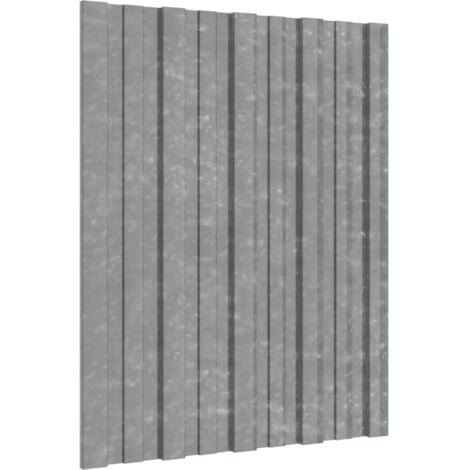 Roof Panels 36 pcs Galvanised Steel Silver 60x45 cm vidaXL
