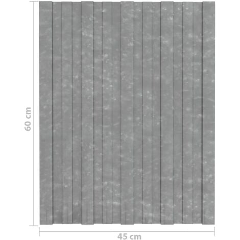 Roof Panels 36 pcs Galvanised Steel Silver 60x45 cm vidaXL