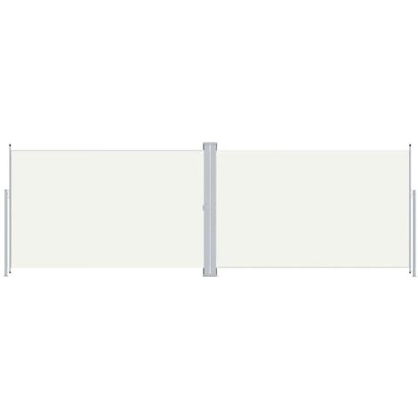 Retractable Side Awning Cream 200x600 cm vidaXL
