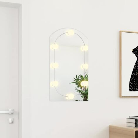 Mirror with LED Lights 70x40 cm Glass Arch vidaXL