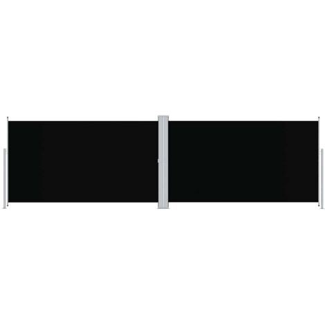 Retractable Side Awning Black 180x600 cm vidaXL