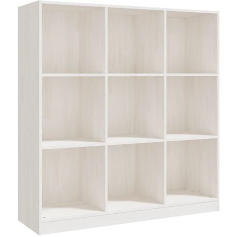 Book Cabinet/Room Divider White 104x33.5x110 cm Solid Pinewood vidaXL