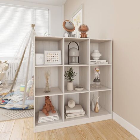 Book Cabinet/Room Divider White 104x33.5x110 cm Solid Pinewood vidaXL