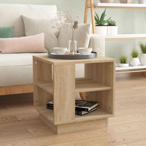 Coffee Table Sonoma Oak 40x40x43 cm Engineered Wood vidaXL