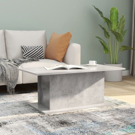 Coffee Table Concrete Grey 102x55.5x40 cm Engineered Wood vidaXL