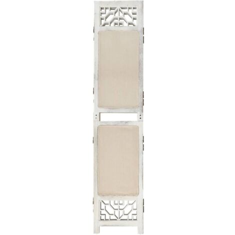 5-Panel Room Divider Cream 175x165 cm Fabric vidaXL