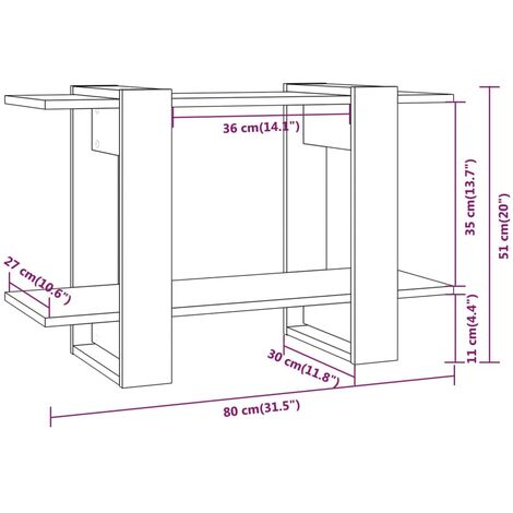 Book Cabinet/Room Divider Sonoma Oak 80x30x51 cm vidaXL