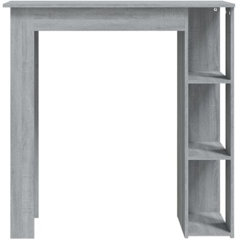 Bar Table with Shelf Grey Sonoma 102x50x103.5 cm Engineered Wood vidaXL