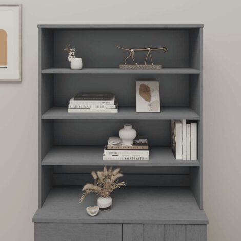 Top for Highboard HAMAR Dark Grey 90x30x100cm Solid Wood Pine vidaXL (1/5)