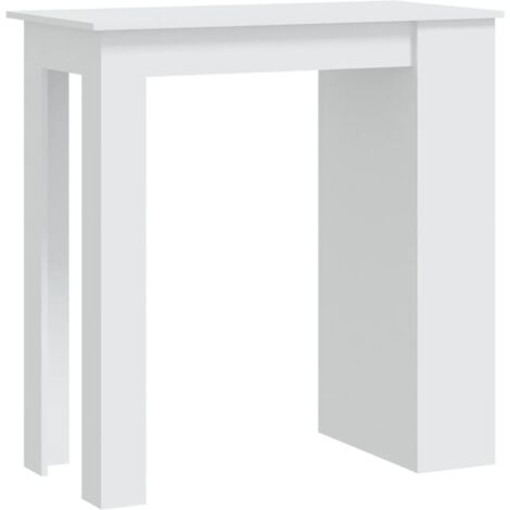 Bar Table with Storage Rack White 102x50x103.5 cm Engineered Wood vidaXL