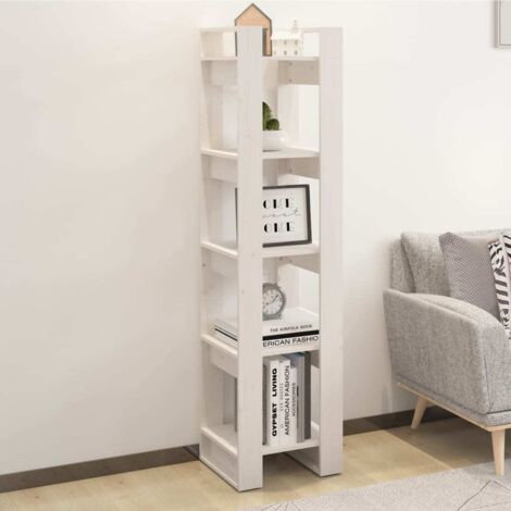 Book Cabinet/Room Divider White 41x35x160 cm Solid Wood Pine vidaXL