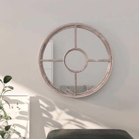 Mirror Sand 60x4 cm Iron Round for Indoor Use vidaXL