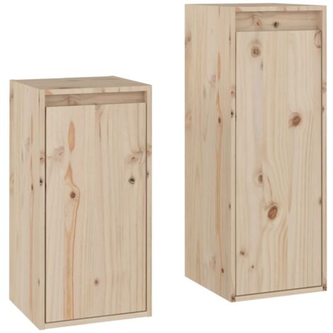 TV Cabinets 2 pcs Solid Wood Pine vidaXL (1/5)