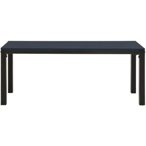 Garden Bench 110 cm Steel and WPC Black vidaXL