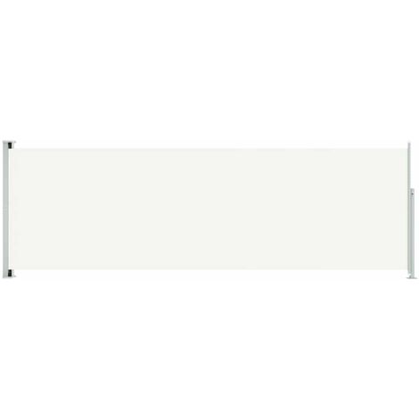 Patio Retractable Side Awning 200x600 cm Cream vidaXL