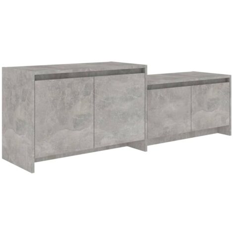 TV Cabinet Concrete Grey 146.5x35x50 cm Engineered Wood vidaXL (1/5)