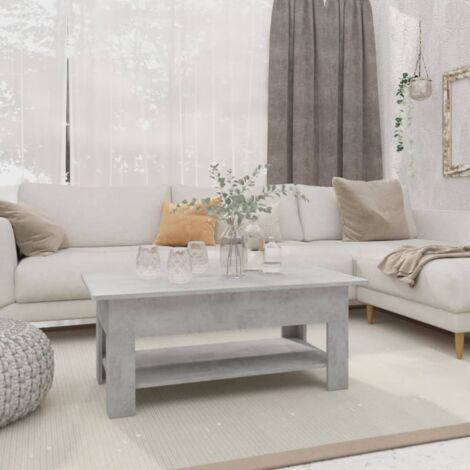 Coffee Table Concrete Grey 102x55x42 cm Engineered Wood vidaXL