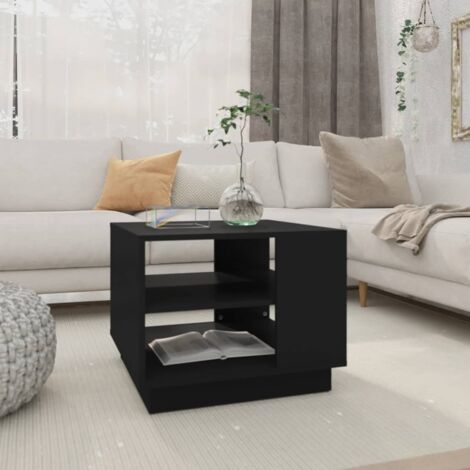 Coffee Table Black 55x55x43 cm Engineered Wood vidaXL