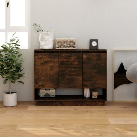 Sideboard Smoked Oak 97x31x75 cm Engineered Wood vidaXL (1/5)