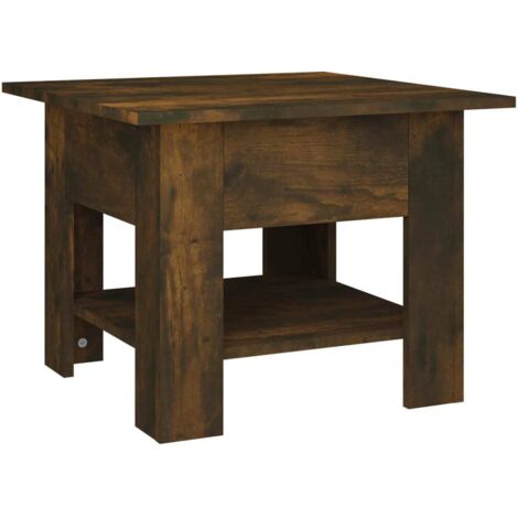 Coffee Table Smoked Oak 55x55x42 cm Engineered Wood vidaXL