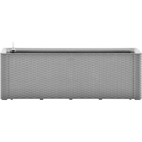 Garden Raised Bed with Self Watering System Grey 100x43x33 cm vidaXL