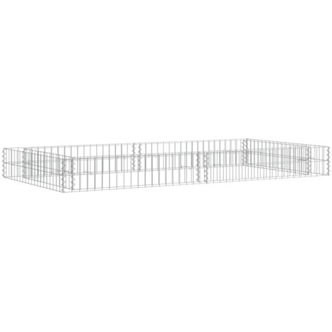 Gabion Raised Bed Galvanised Steel 200x100x20 cm vidaXL