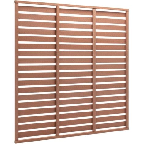 Fence Panel WPC 180x180 cm Brown vidaXL