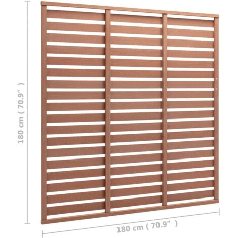 Fence Panel WPC 180x180 cm Brown vidaXL