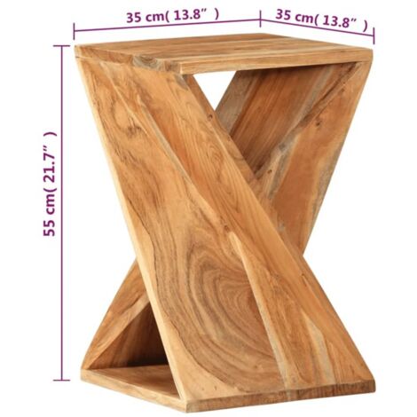 Side Table 35x35x55 cm Solid Wood Acacia vidaXL
