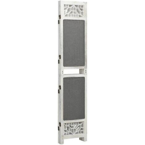 4-Panel Room Divider Grey 140x165 cm Fabric vidaXL