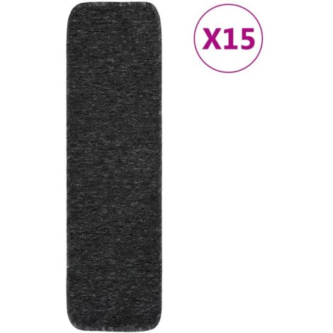 Anti Slip Stair Mats 15 pcs 75x20 cm Anthracite Rectangular vidaXL