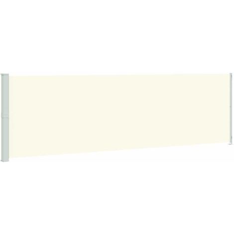 Patio Retractable Side Awning 180x600 cm Cream vidaXL