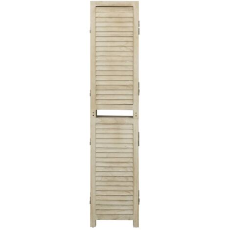 3-Panel Room Divider 105x165 cm Solid Wood Paulownia vidaXL