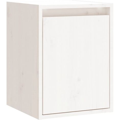 Wall Cabinet White 30x30x40 cm Solid Wood Pine vidaXL (1/5)