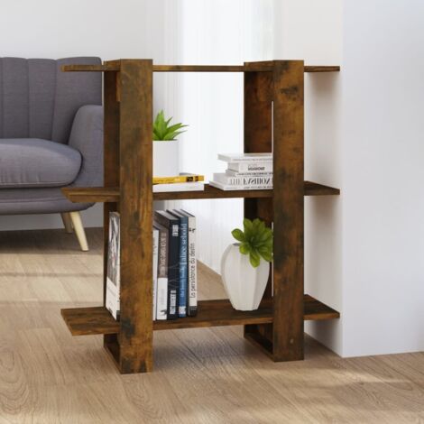 Book Cabinet/Room Divider Smoked Oak 80x30x87cm vidaXL